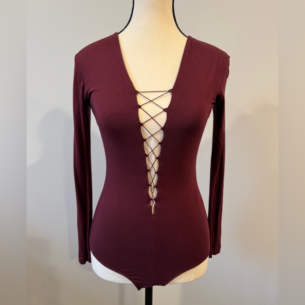 XS Burgundy Bodysuit